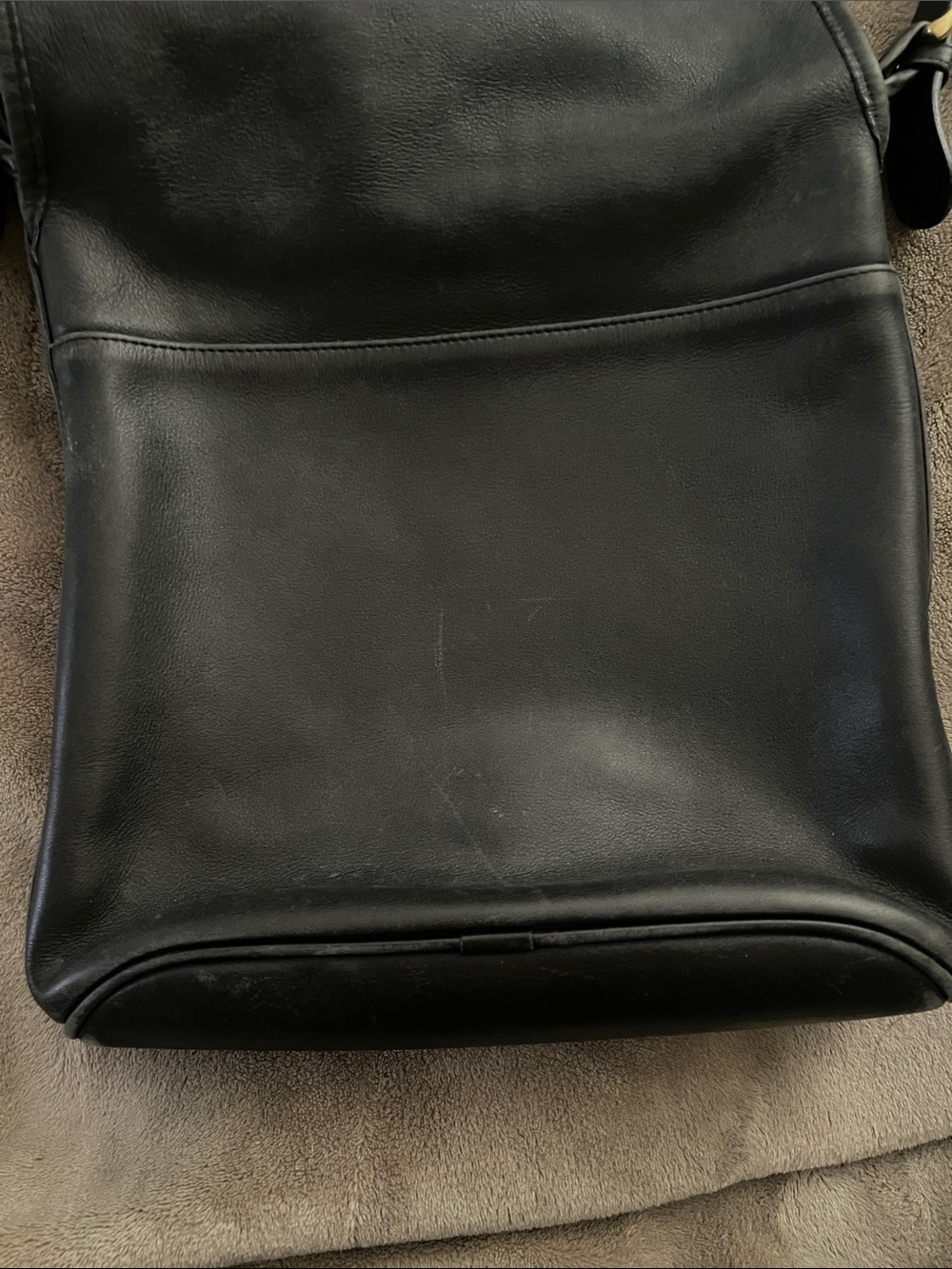 Vintage Coach Black Leather Flap Shoulder Bag No d71-4115 - Picture 6 of 10